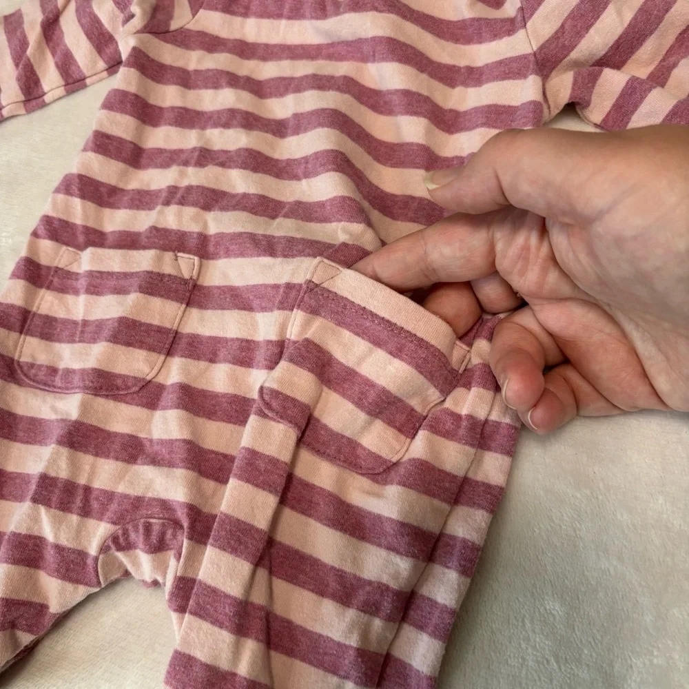 Gymboree pink striped outfit baby girl 0-3 months